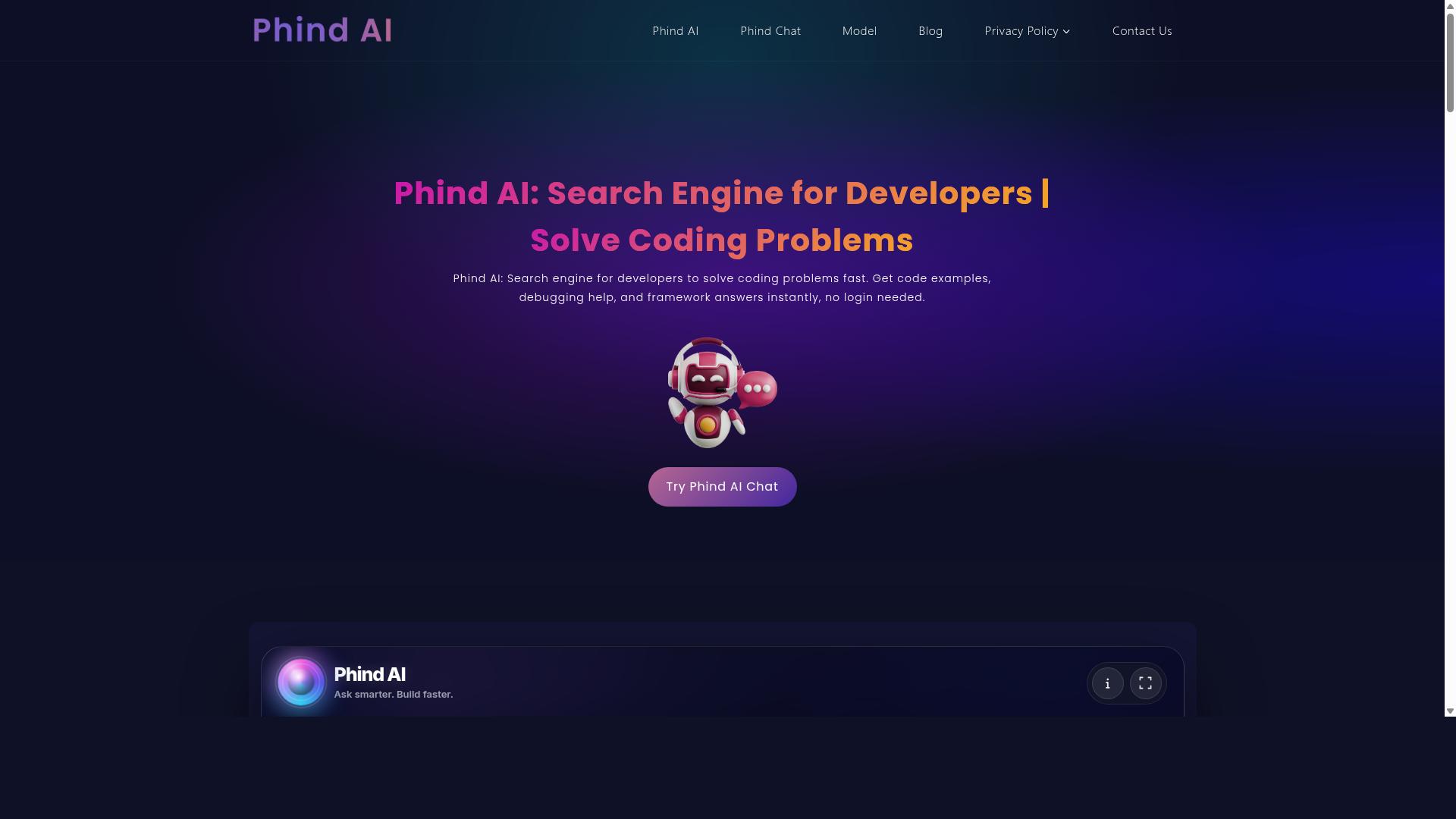 Phind website